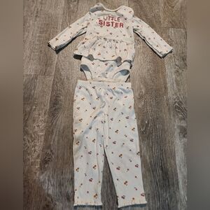 Carter's Cream "Little Sister" Baby Matching Set